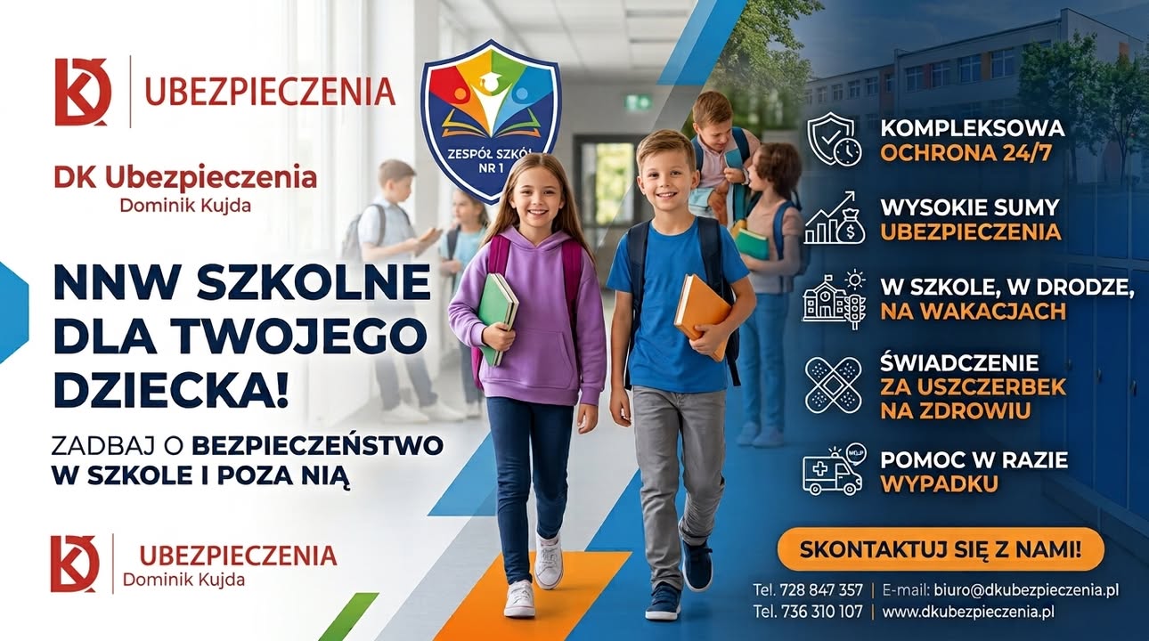 Ty dbasz o ich uśmiech, my dbamy o ich bezpieczeństwo – NNW Szkolne na cały…