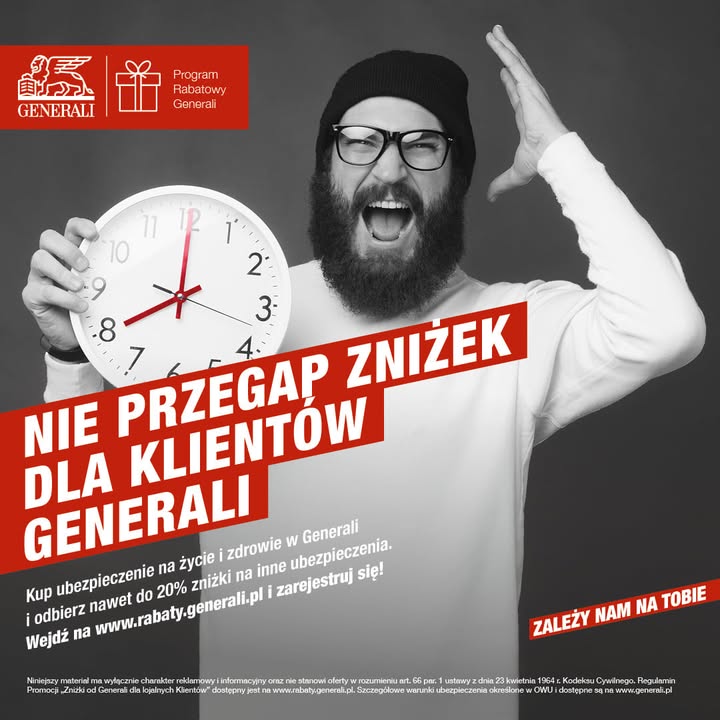 Zapraszamy! Ubezpieczenia na życie w Generali dla osób w każdym wieku, już od 20 zł…